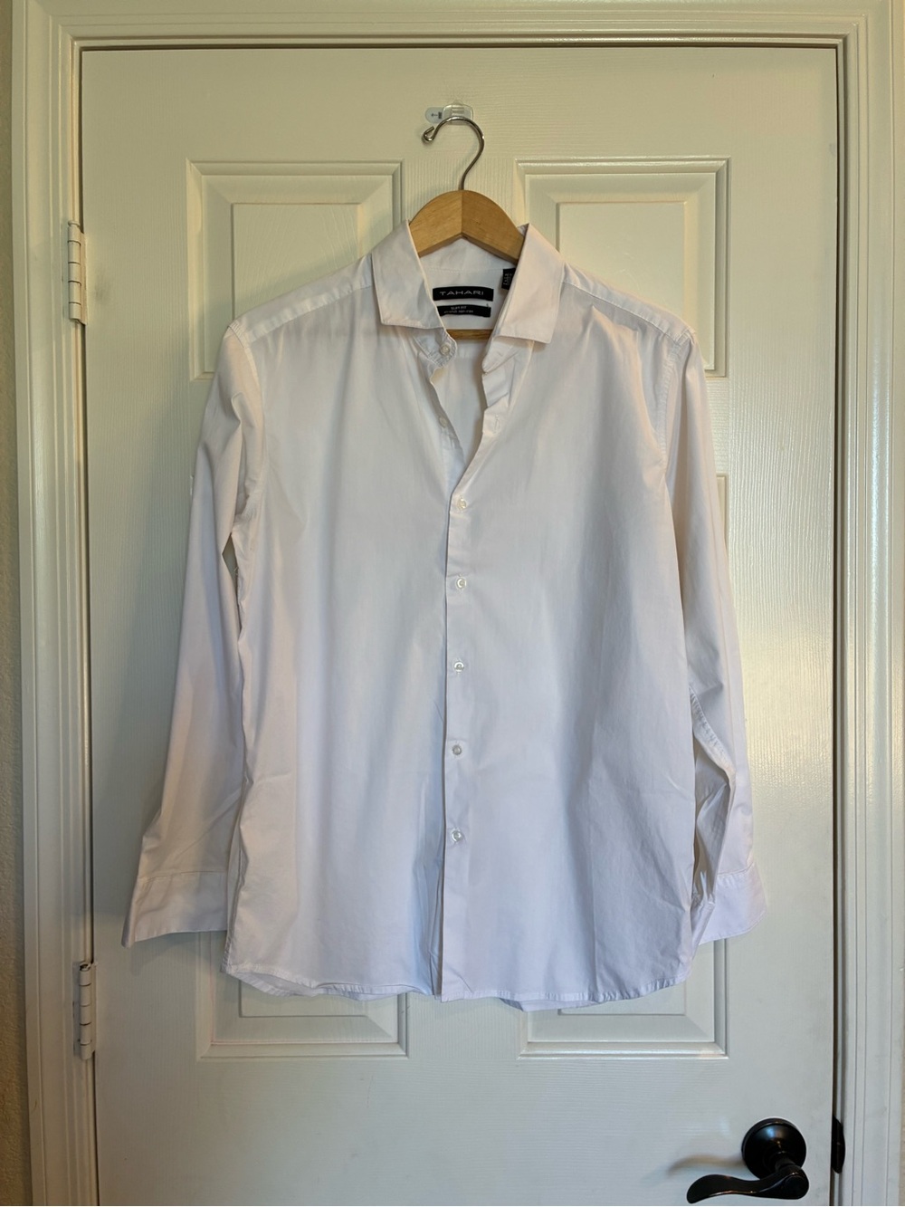 Tahari Men's White Long-Sleeve Dress Shirt